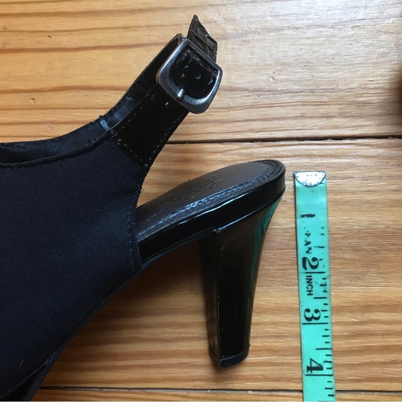 Life Stride Soft System Black Open Toe Heels, EUC, 7.5 - Picture 8 of 15
